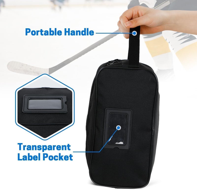 VISEMAN Hockey Accessory Bag - Water-Resistant Equipment Organizer for Tape, Wax, and Laces - Portable Toiletry Pouch with ID Window and Handle for Sports or Travel - Image 5